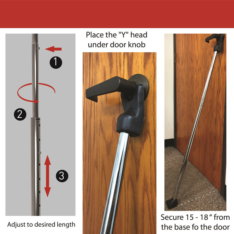 Security Man SecurityMan 2 In 1 Security Bar Sliding Door , Adjustable